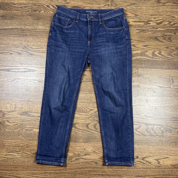 Chicos Boyfriend Ankle Jeans Womens 8R 1R Blue Mid Rise Stretch Denim Pants - Picture 1 of 10